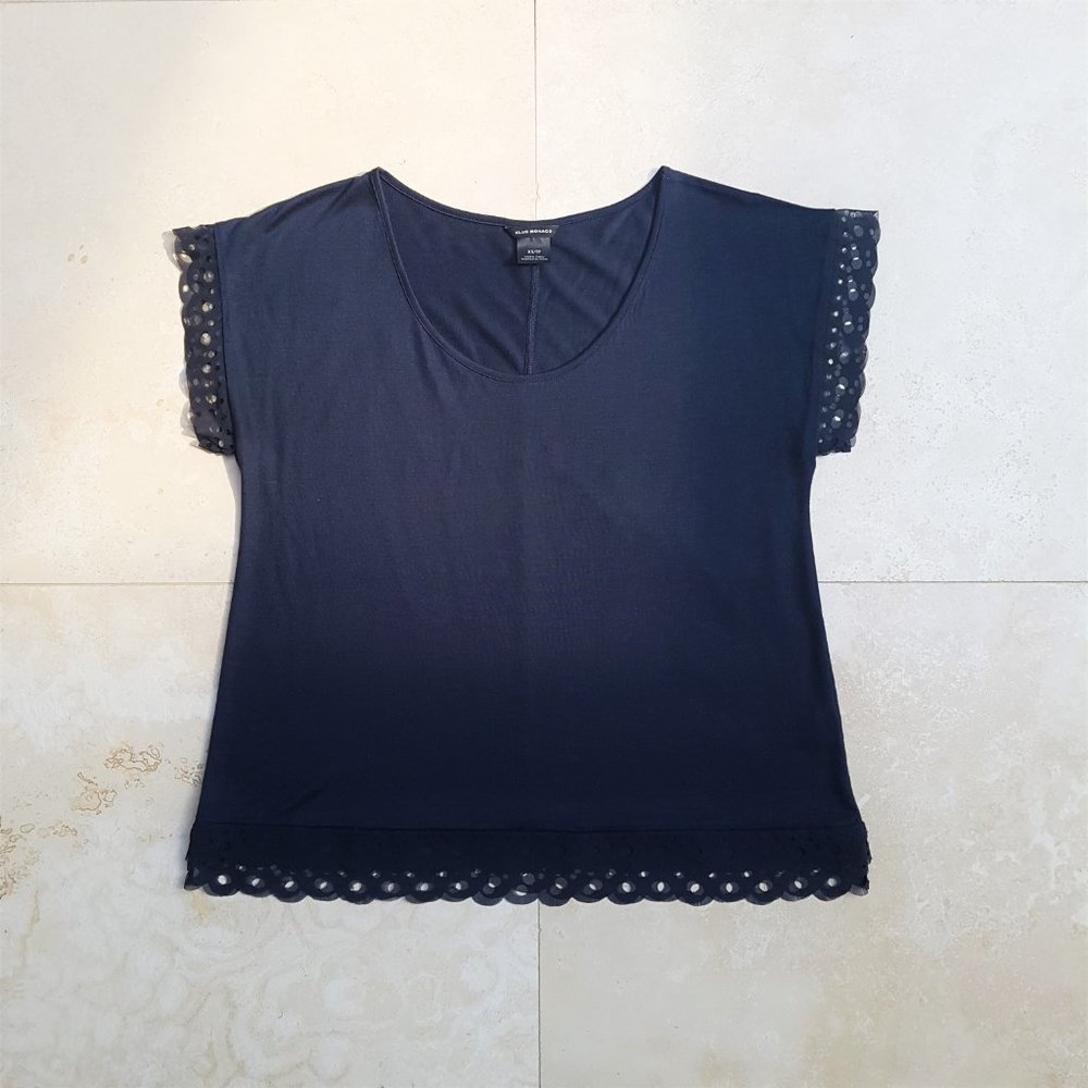 Club Monaco Navy Blue T-shirt